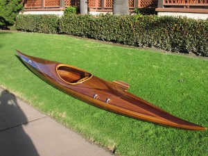 cedar strip-built kayak